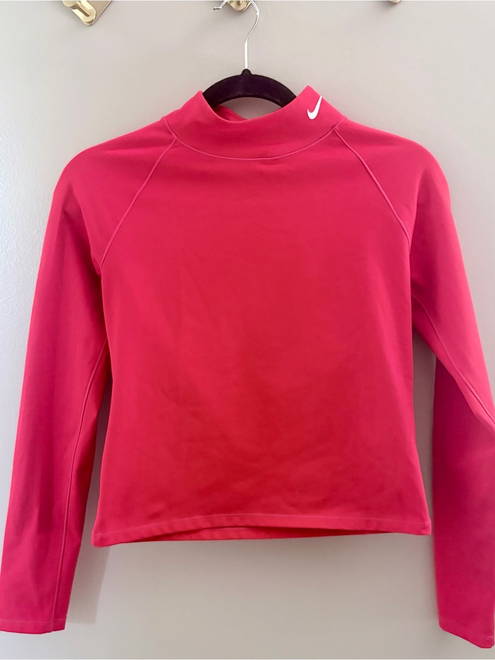 Nike Pro Dri-FIT Mock Neck Long Sleeve Top Bundle Medium Black Red